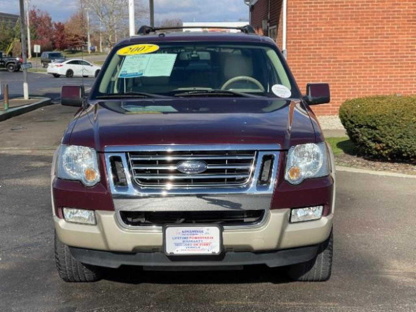 2007 Dark Cherry Metallic Ford Explorer Eddie Bauer 4.0L 4WD (1FMEU74E77U) with an 4.0L V6 SOHC 16V engine, 5-Speed Automatic transmission, located at 4508 South Dixie Dr, Moraine, OH, 45439, (937) 908-9800, 39.689976, -84.218452 - Photo#2