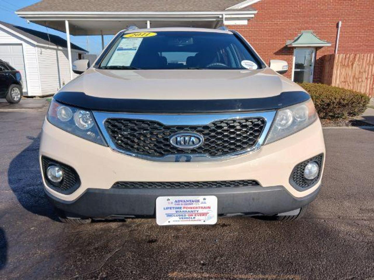 2011 White Sand Beige Kia Sorento LX 2WD (5XYKT4A17BG) with an 2.4L L4 DOHC 16V engine, 6-Speed Automatic transmission, located at 1951 S Dayton Lakeview Rd., New Carlisle, OH, 45344, (937) 908-9800, 39.890999, -84.050255 - Photo#1