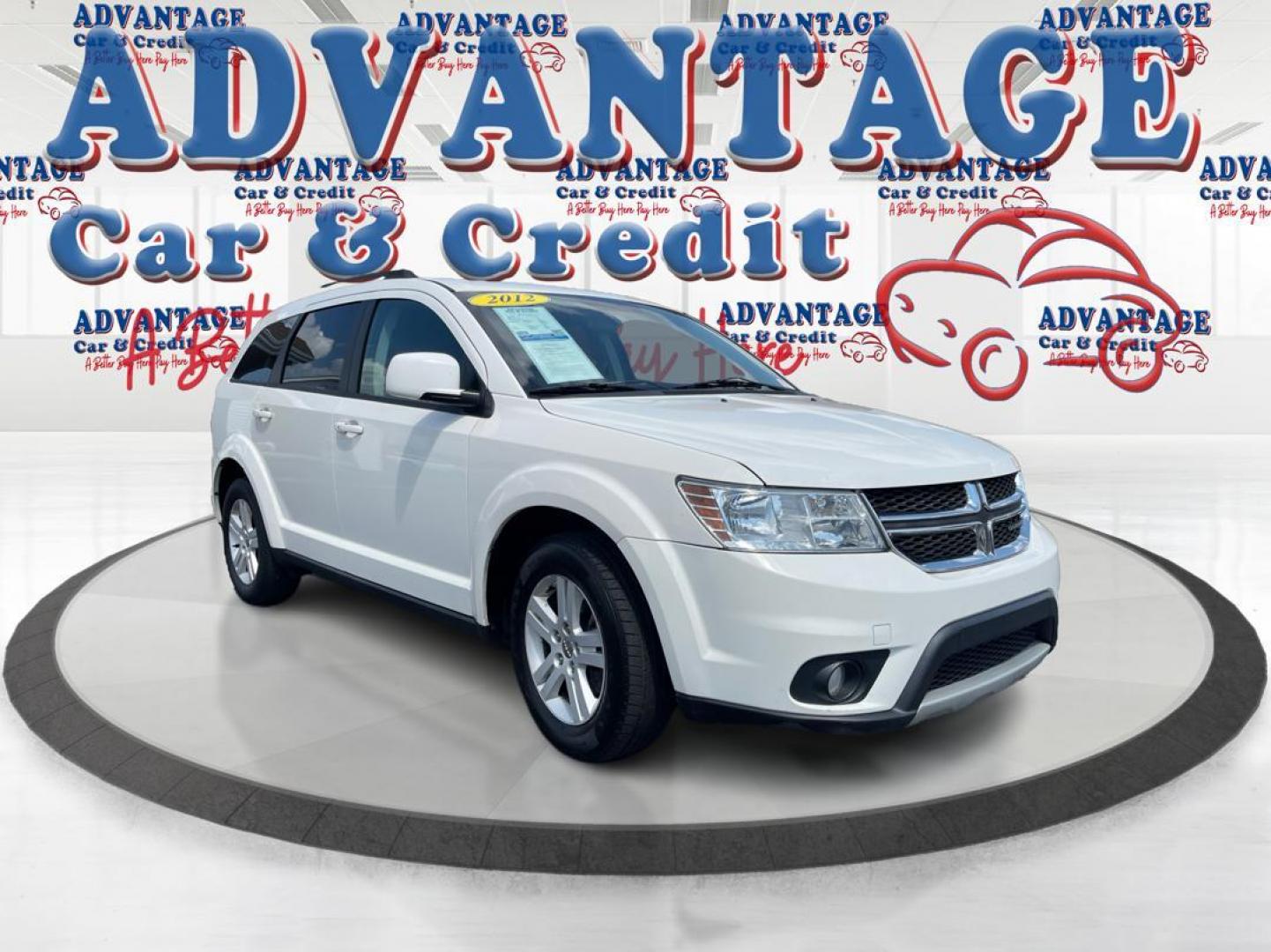 2012 White Dodge Journey (3C4PDCBB6CT) with an 2.4L L6 DOHC 16V engine, 6-Speed Automatic transmission, located at 1230 East Main St, Xenia, OH, 45385, (937) 908-9800, 39.688026, -83.910172 - Photo#0