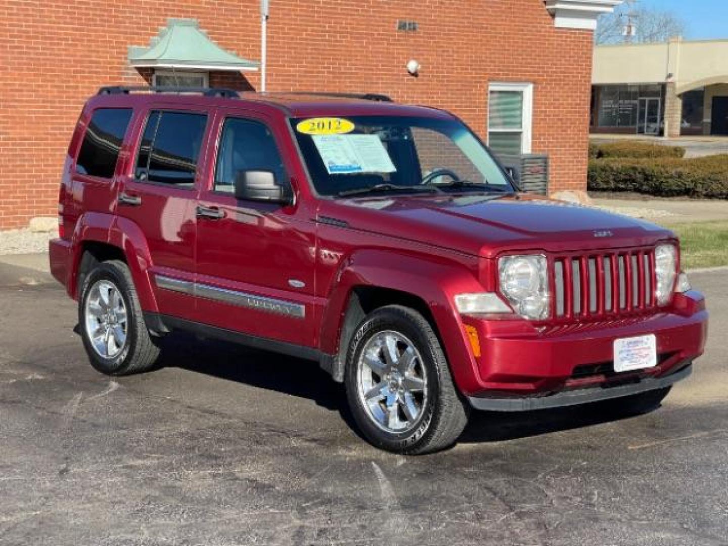 2012 Deep Cherry Red Crystal Pearl Jeep Liberty Sport 4WD (1C4PJMAK3CW) with an 3.7L V6 SOHC 12V engine, 4-Speed Automatic transmission, located at 4508 South Dixie Dr, Moraine, OH, 45439, (937) 908-9800, 39.689976, -84.218452 - Photo#0