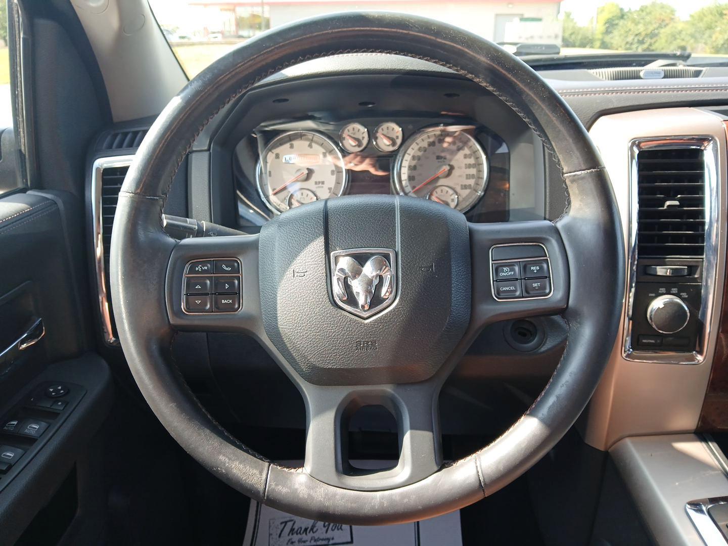 2012 Black RAM 1500 Laramie Longhorn Edition Crew Cab 4WD (1C6RD7PT6CS) with an 5.7L V8 OHV 16V engine, 6-Speed Automatic transmission, located at 401 Woodman Dr, Riverside, OH, 45431, (937) 908-9800, 39.760899, -84.123421 - Photo#15