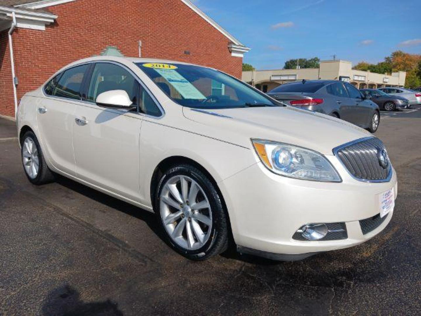 2014 Summit White Buick Verano Leather (1G4PS5SK2E4) with an 2.4L L4 DOHC 16V FFV engine, 6-Speed Automatic transmission, located at 4508 South Dixie Dr, Moraine, OH, 45439, (937) 908-9800, 39.689976, -84.218452 - Photo#0