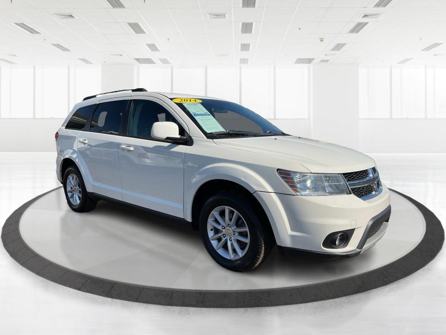 2014 Pearl White Tri-Coat Dodge Journey SXT (3C4PDCBG0ET) with an 3.6L V6 DOHC 24V engine, 6-Speed Automatic transmission, located at 8750 N County Rd 25A, Piqua, OH, 45356, (937) 908-9800, 40.164391, -84.232513 - Photo#0