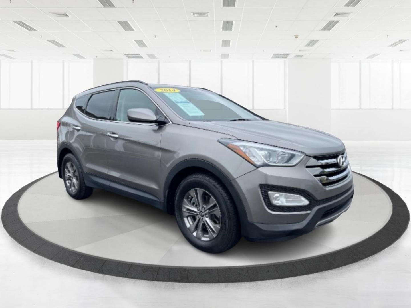 2014 Mineral Gray Hyundai Santa Fe (5XYZU3LB3EG) with an 2.4L L4 DOHC 16V engine, 6-Speed Automatic transmission, located at 1099 N County Rd 25A , Troy, OH, 45373, (937) 908-9800, 40.057079, -84.212883 - Photo#0