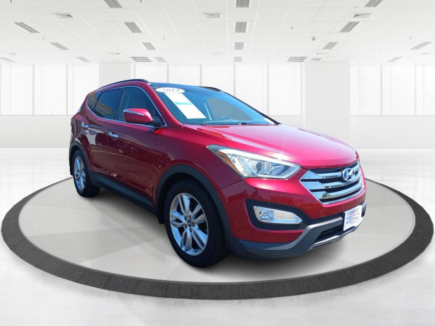 2014 Serrano Red Hyundai Santa Fe (5XYZW3LA0EG) with an 2.0L L4 DOHC 16V TURBO engine, 6-Speed Automatic transmission, located at 1099 N County Rd 25A , Troy, OH, 45373, (937) 908-9800, 40.057079, -84.212883 - Photo#0