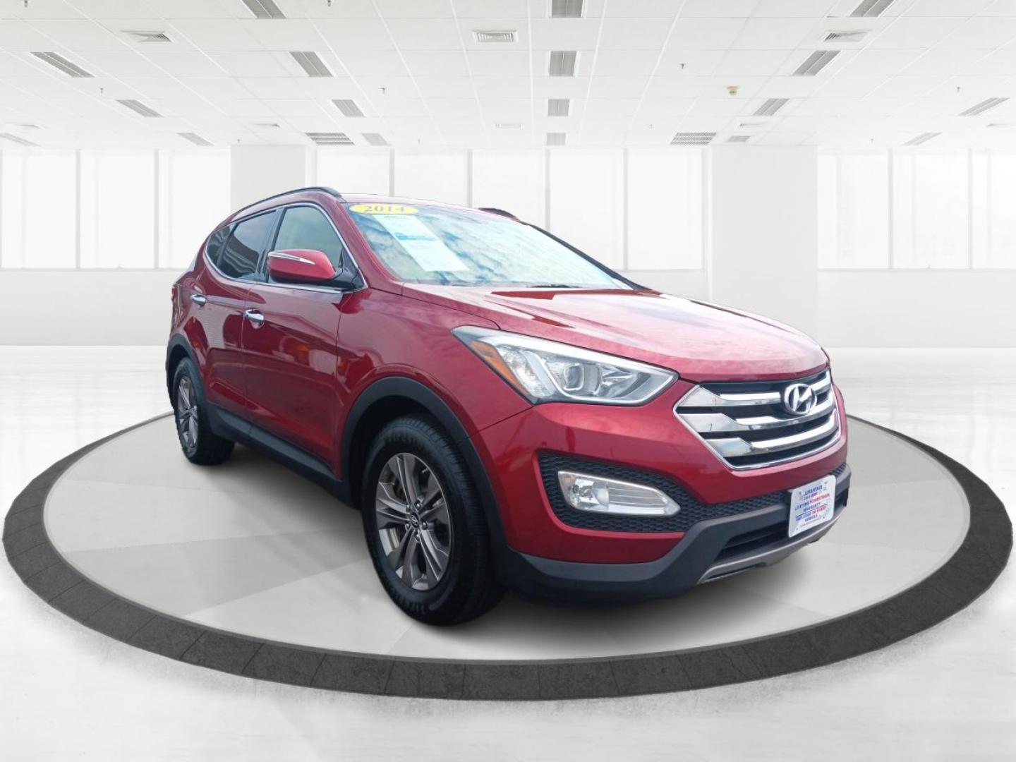 2014 Serrano Red Hyundai Santa Fe (5XYZU3LB6EG) with an 2.4L L4 DOHC 16V engine, 6-Speed Automatic transmission, located at 1951 S Dayton Lakeview Rd., New Carlisle, OH, 45344, (937) 908-9800, 39.890999, -84.050255 - Photo#0