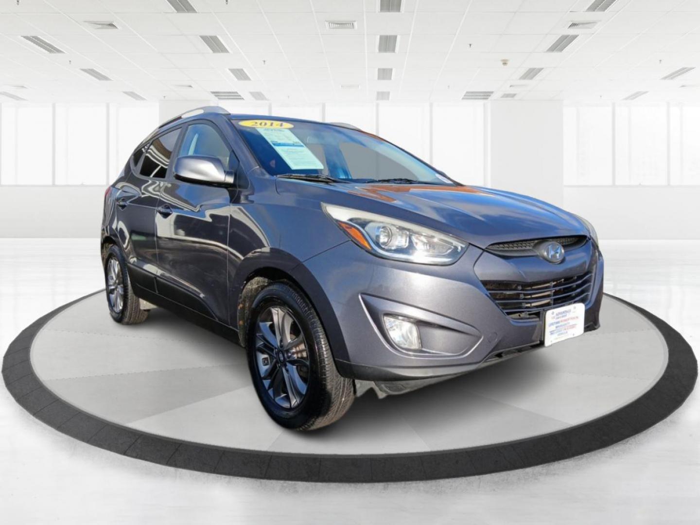 2014 Shadow Grey Hyundai Tucson GLS AWD (KM8JUCAG3EU) with an 2.4L L4 DOHC 16V engine, 6-Speed Automatic transmission, located at 1230 East Main St, Xenia, OH, 45385, (937) 908-9800, 39.688026, -83.910172 - Photo#0