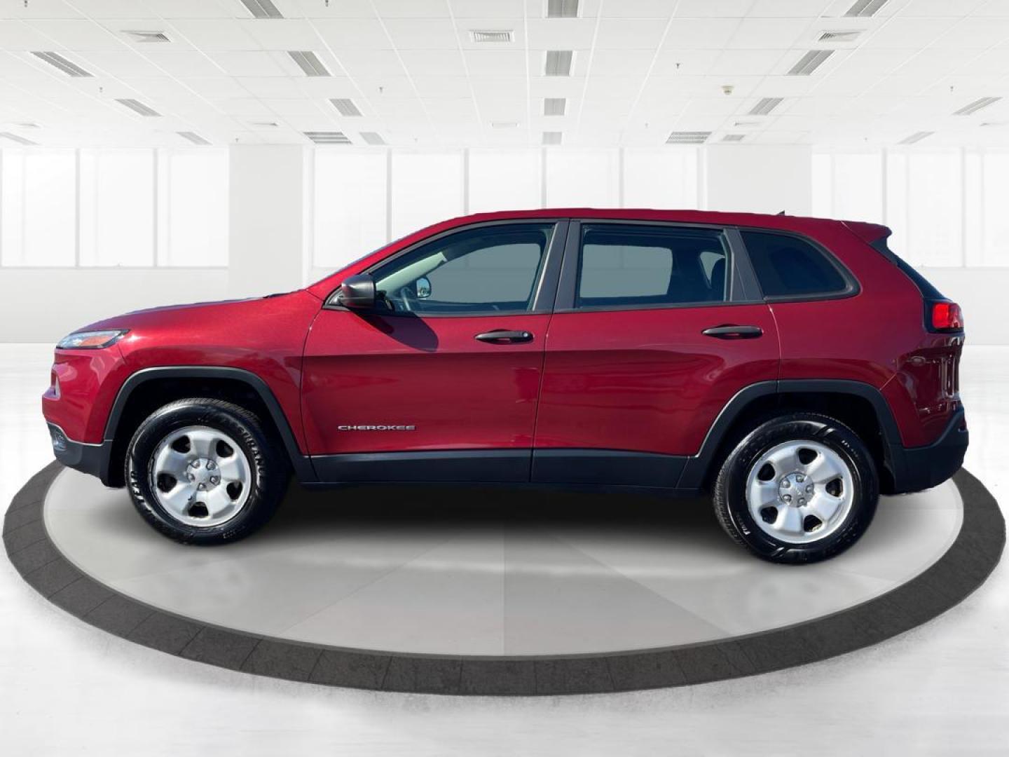 2014 Dp Cherry Red Crystal PC Jeep Cherokee Sport 4WD (1C4PJMAB8EW) with an 2.4L L4 DOHC 16V engine, 9-Speed Automatic transmission, located at 8750 N County Rd 25A, Piqua, OH, 45356, (937) 908-9800, 40.164391, -84.232513 - Photo#5