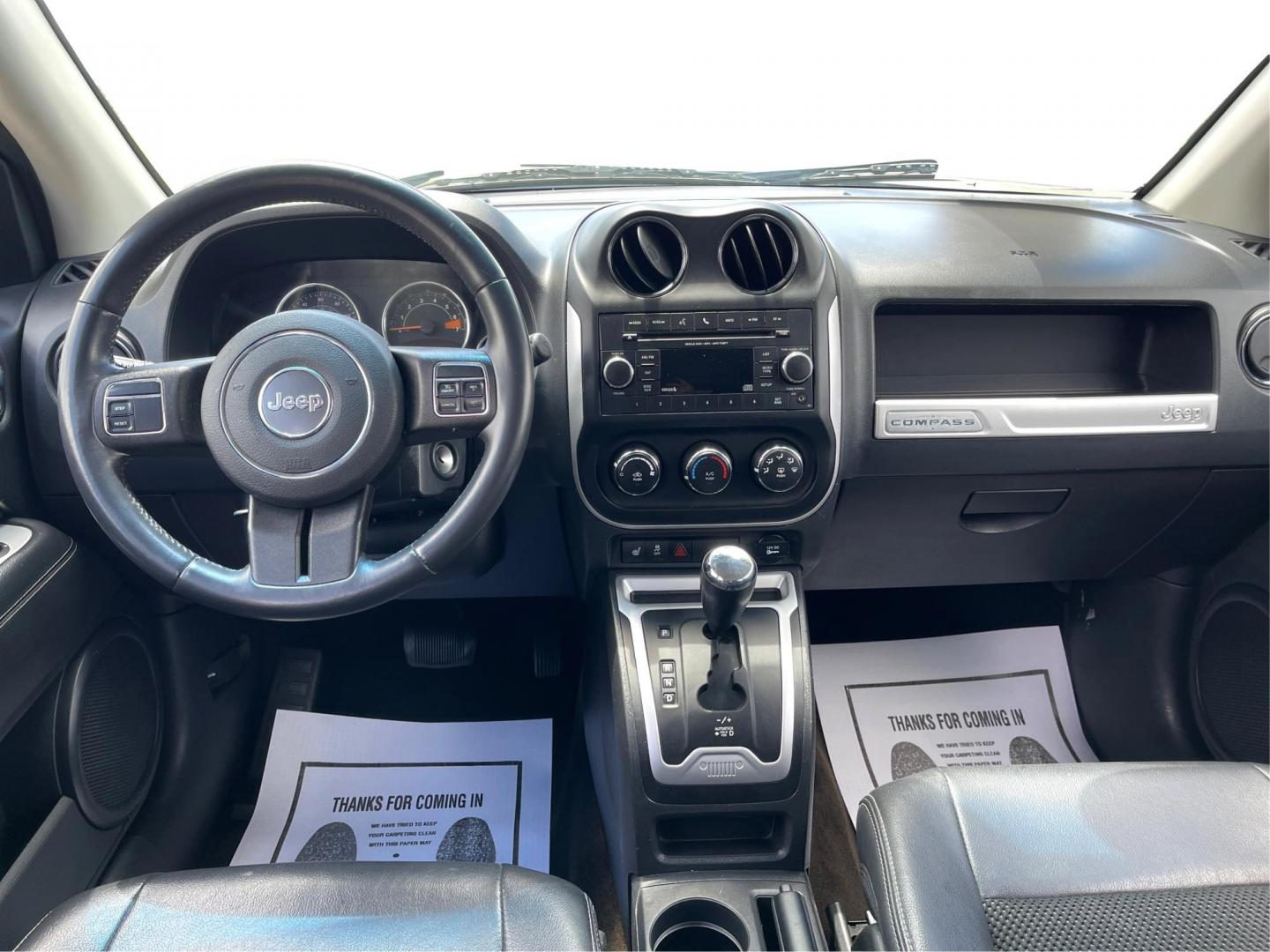 2014 Bright White Clearcoat Jeep Compass Latitude 4WD (1C4NJDEB8ED) with an 2.4L L4 DOHC 16V engine, Continuously Variable Transmission transmission, located at 1099 N County Rd 25A , Troy, OH, 45373, (937) 908-9800, 40.057079, -84.212883 - Photo#18