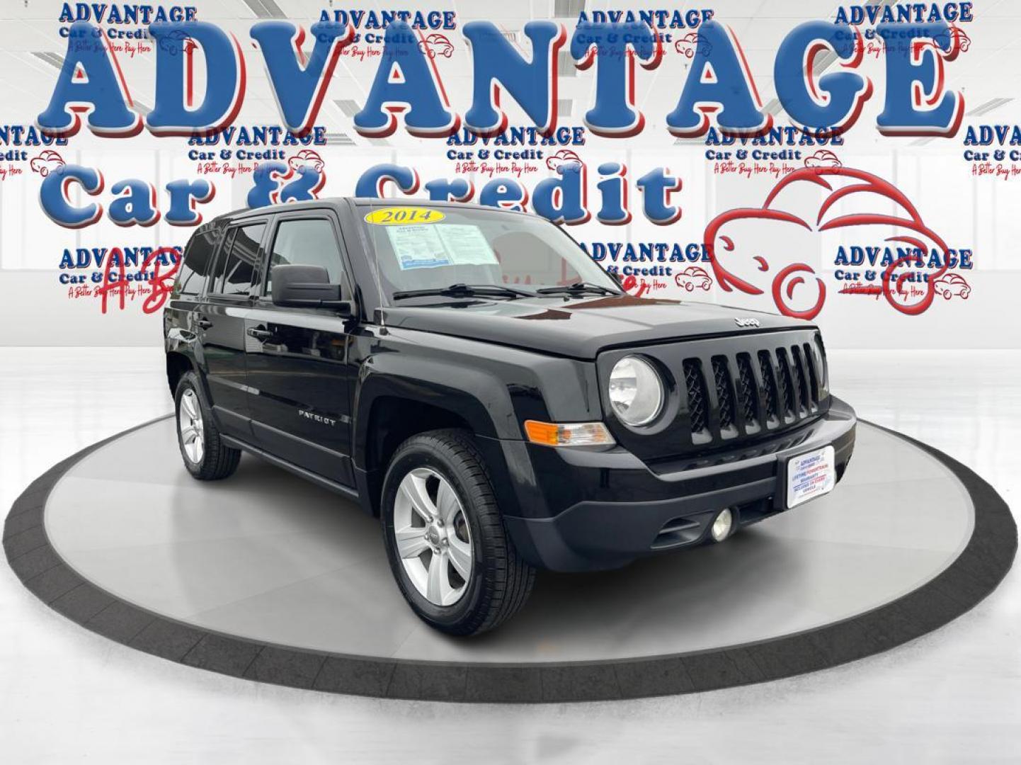 2014 Black Clearcoat Jeep Patriot Latitude 4WD (1C4NJRFB1ED) with an 2.4L L4 DOHC 16V engine, located at 880 E. National Road, Vandalia, OH, 45377, (937) 908-9800, 39.891918, -84.183594 - Photo#0