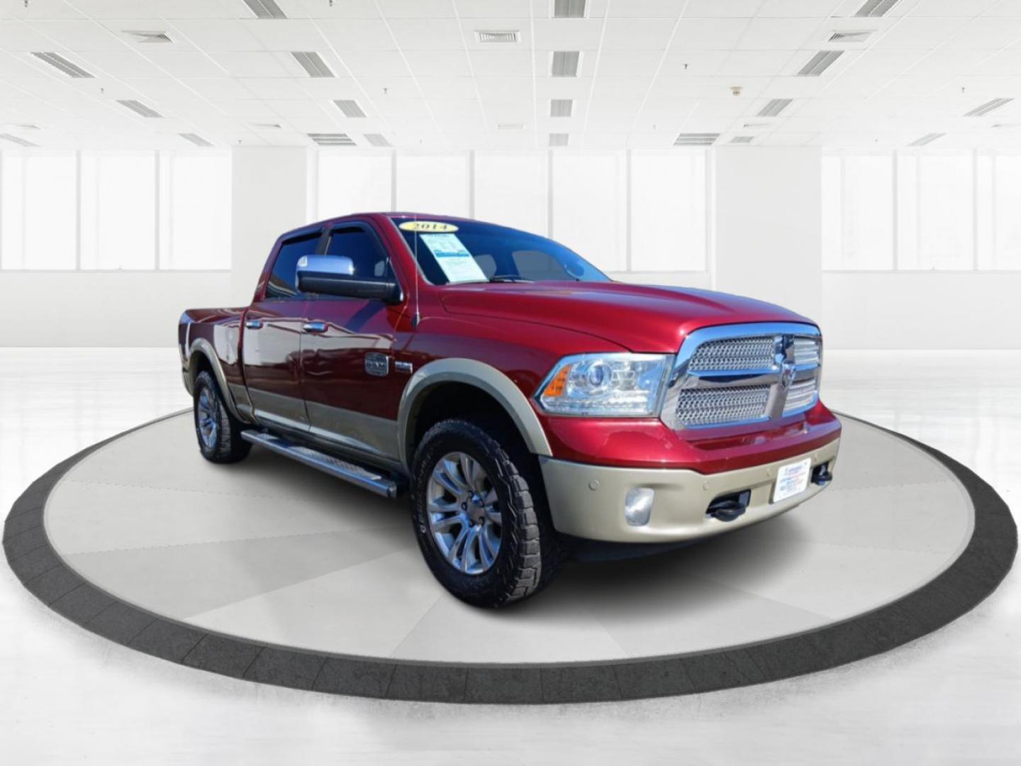 2014 Dp Cherry Red Crystal PC RAM 1500 Laramie Longhorn Edition Crew Cab LWB 4WD (1C6RR7WT4ES) with an 5.7L V8 OHV 16V engine, 6-Speed Automatic transmission, located at 1230 East Main St, Xenia, OH, 45385, (937) 908-9800, 39.688026, -83.910172 - Photo#0