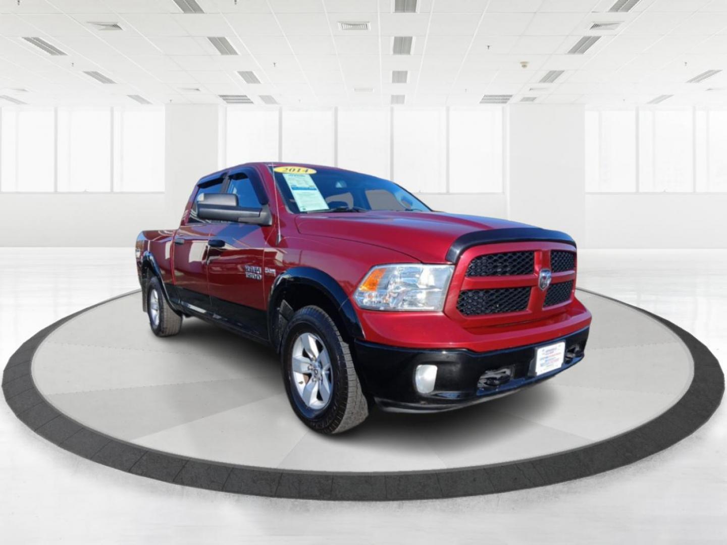 2014 Flame Red Clearcoat RAM 1500 SLT Crew Cab LWB 4WD (1C6RR7TT3ES) with an 5.7L V8 OHV 16V engine, 6-Speed Automatic transmission, located at 1230 East Main St, Xenia, OH, 45385, (937) 908-9800, 39.688026, -83.910172 - Photo#0