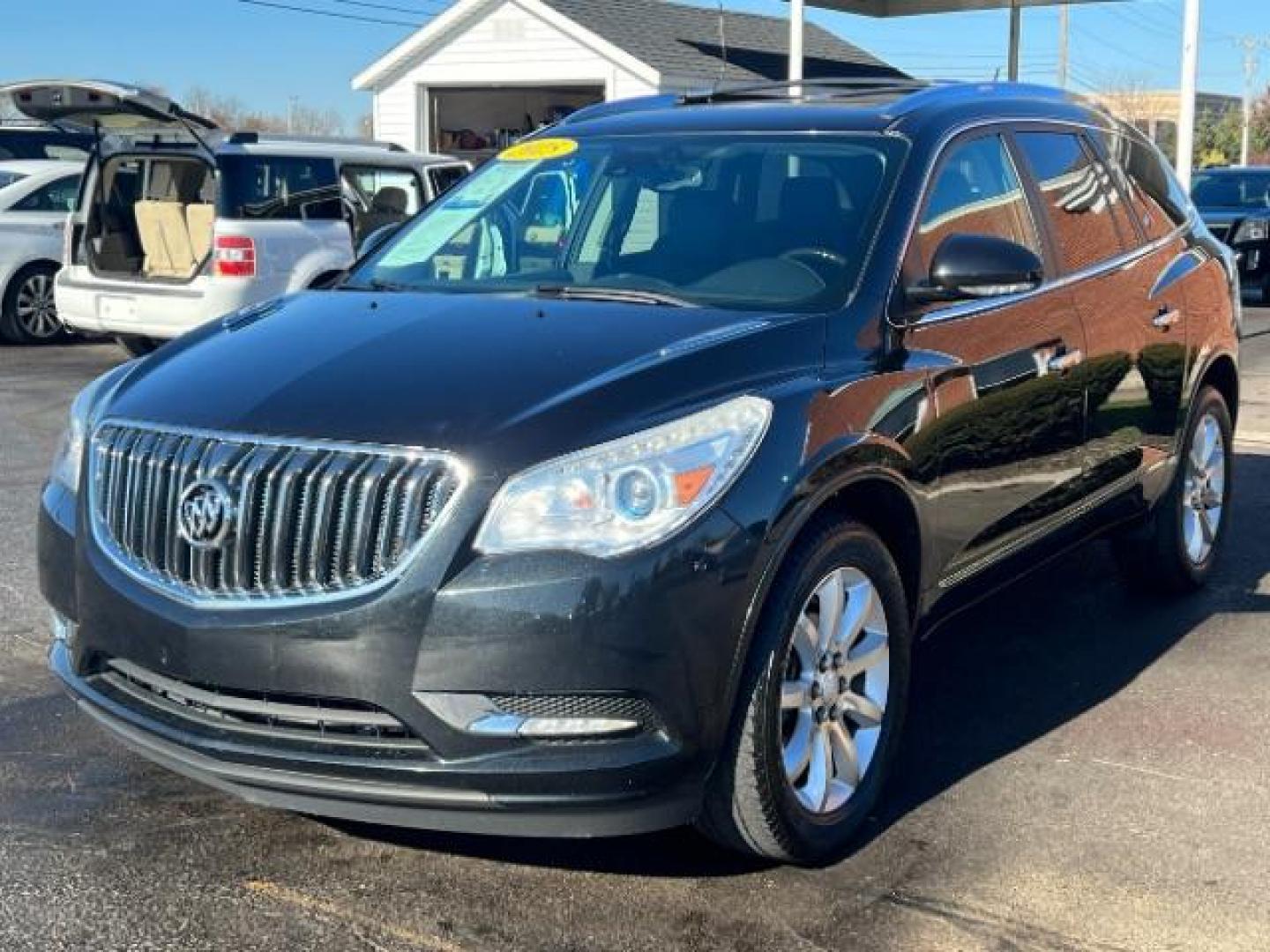 2015 Carbon Black Metallic Buick Enclave Premium FWD (5GAKRCKD4FJ) with an 3.6L V6 DOHC 24V engine, 6-Speed Automatic Overdrive transmission, located at 1951 S Dayton Lakeview Rd., New Carlisle, OH, 45344, (937) 908-9800, 39.890999, -84.050255 - Photo#2