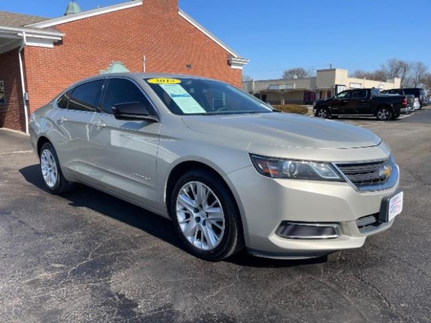 2015 Champagne Silver Metallic Chevrolet Impala LS (2G11Z5SL2F9) with an 2.5L L4 DOHC 16V engine, 6-Speed Automatic transmission, located at 1184 Kauffman Ave, Fairborn, OH, 45324, (937) 908-9800, 39.807072, -84.030914 - Photo#0