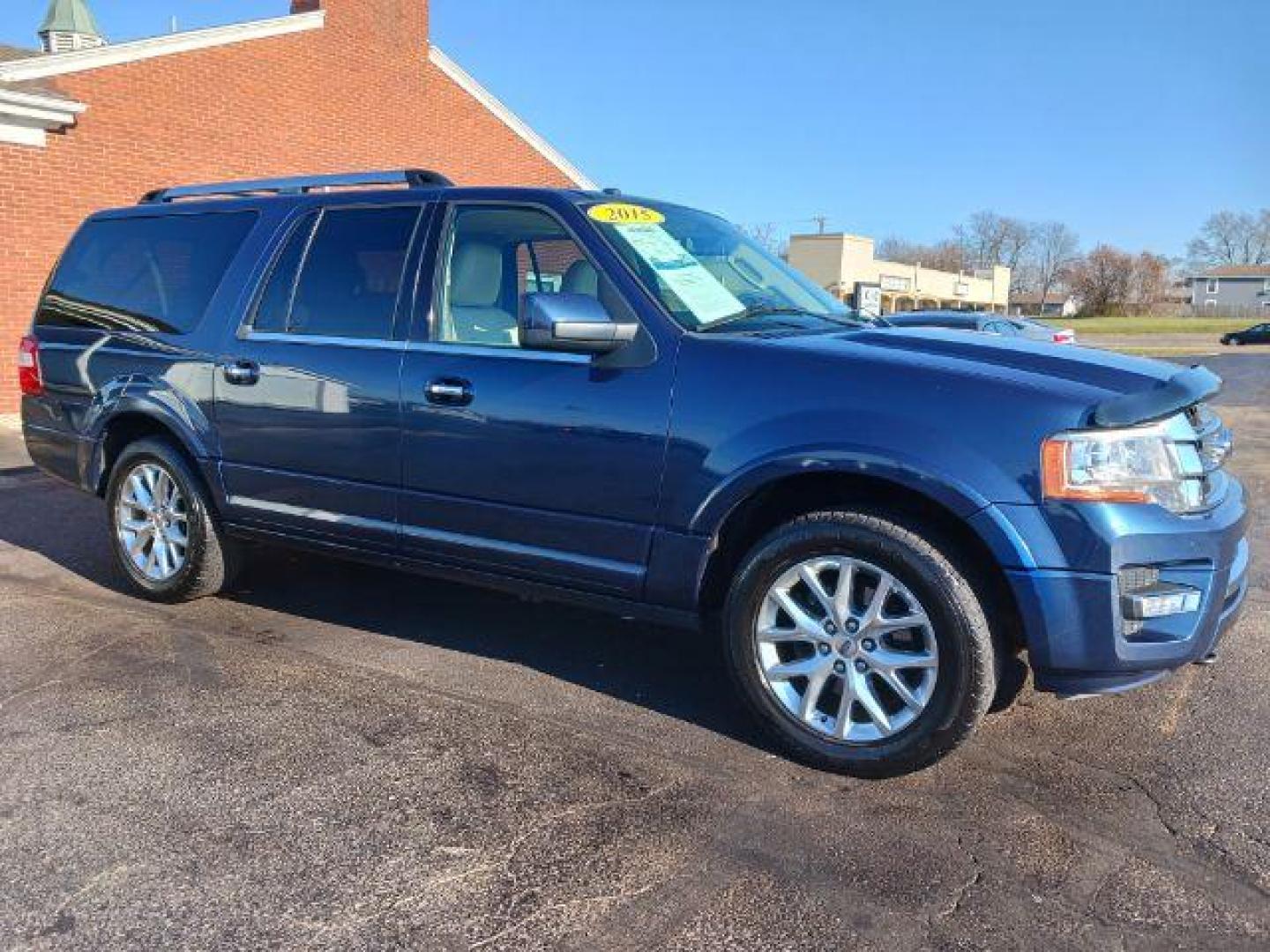 2015 Blue Jeans Metallic Ford Expedition EL Limited 4WD (1FMJK2AT6FE) with an 3.5L V6 DOHC 24V FFV engine, 6-Speed Automatic transmission, located at 1230 East Main St, Xenia, OH, 45385, (937) 908-9800, 39.688026, -83.910172 - Photo#0