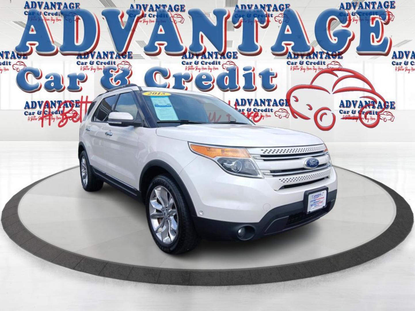 2015 White Platinum Metallic Tri-coat Ford Explorer (1FM5K8F82FG) with an 3.5L V6 DOHC 24V engine, 6-Speed Automatic transmission, located at 1099 N County Rd 25A , Troy, OH, 45373, (937) 908-9800, 40.057079, -84.212883 - Photo#0