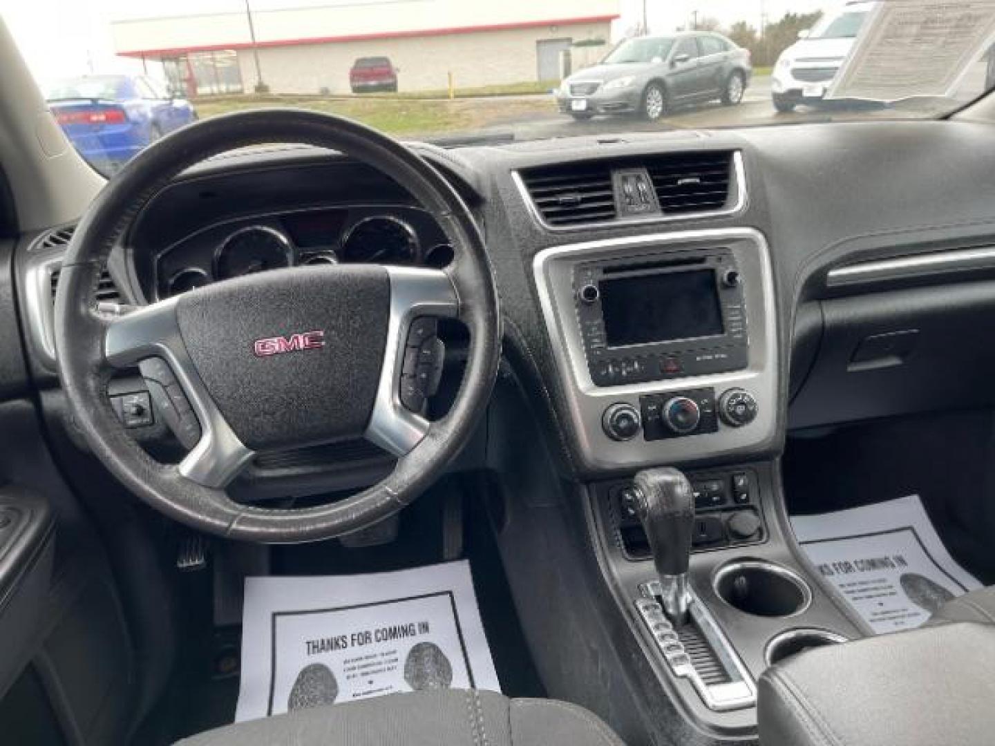 2015 Crimson Red Tincoat GMC Acadia SLE-2 AWD (1GKKVPKDXFJ) with an 3.6L V6 DOHC 24V engine, 6-Speed Automatic transmission, located at 1099 N County Rd 25A , Troy, OH, 45373, (937) 908-9800, 40.057079, -84.212883 - Photo#7