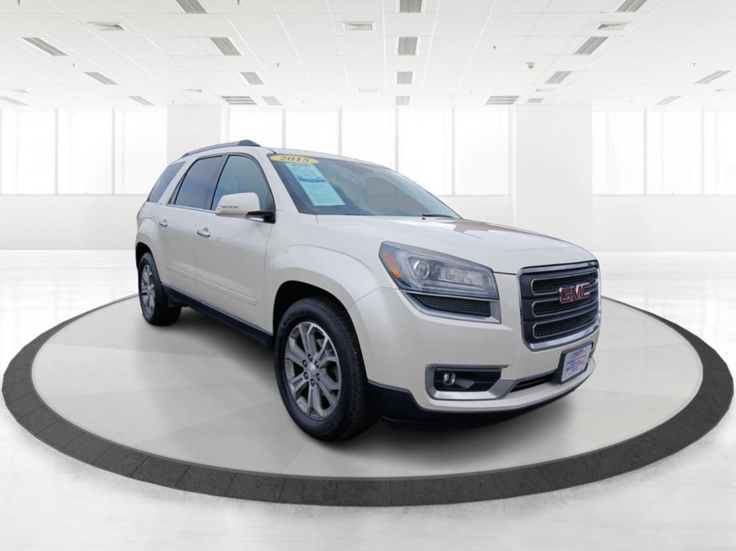 2015 Summit White GMC Acadia SLT-1 AWD (1GKKVRKD9FJ) with an 3.6L V6 DOHC 24V engine, 6-Speed Automatic transmission, located at 1230 East Main St, Xenia, OH, 45385, (937) 908-9800, 39.688026, -83.910172 - Photo#0