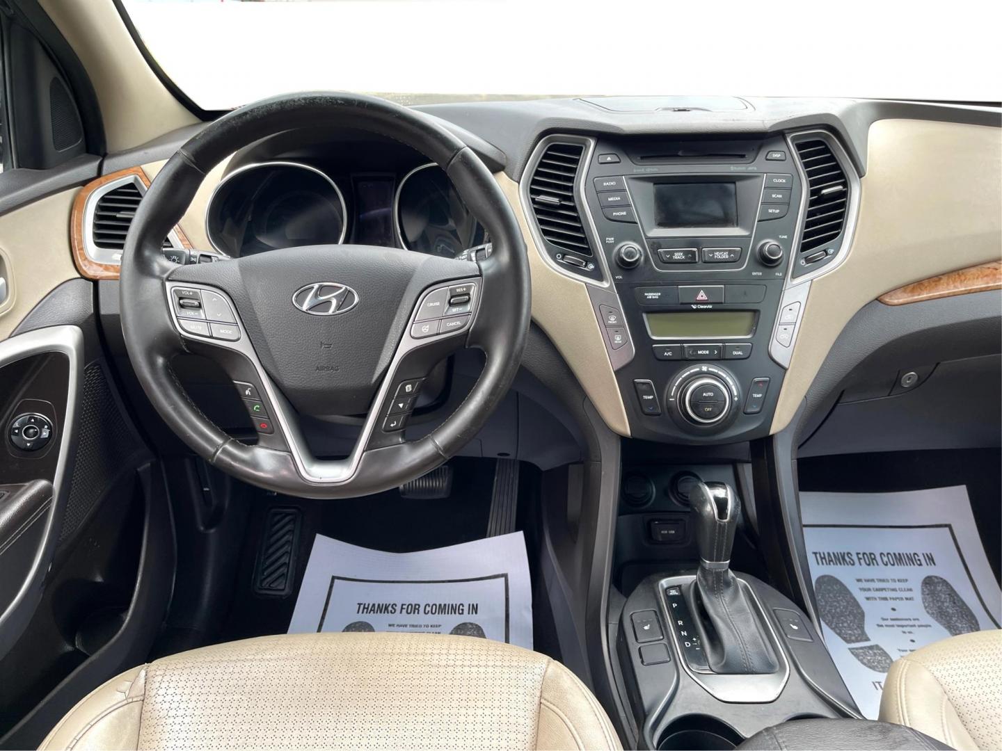 2015 Mineral Gray Hyundai Santa Fe (5XYZUDLB8FG) with an 2.4L L4 DOHC 16V engine, 6-Speed Automatic transmission, located at 880 E. National Road, Vandalia, OH, 45377, (937) 908-9800, 39.891918, -84.183594 - Photo#20