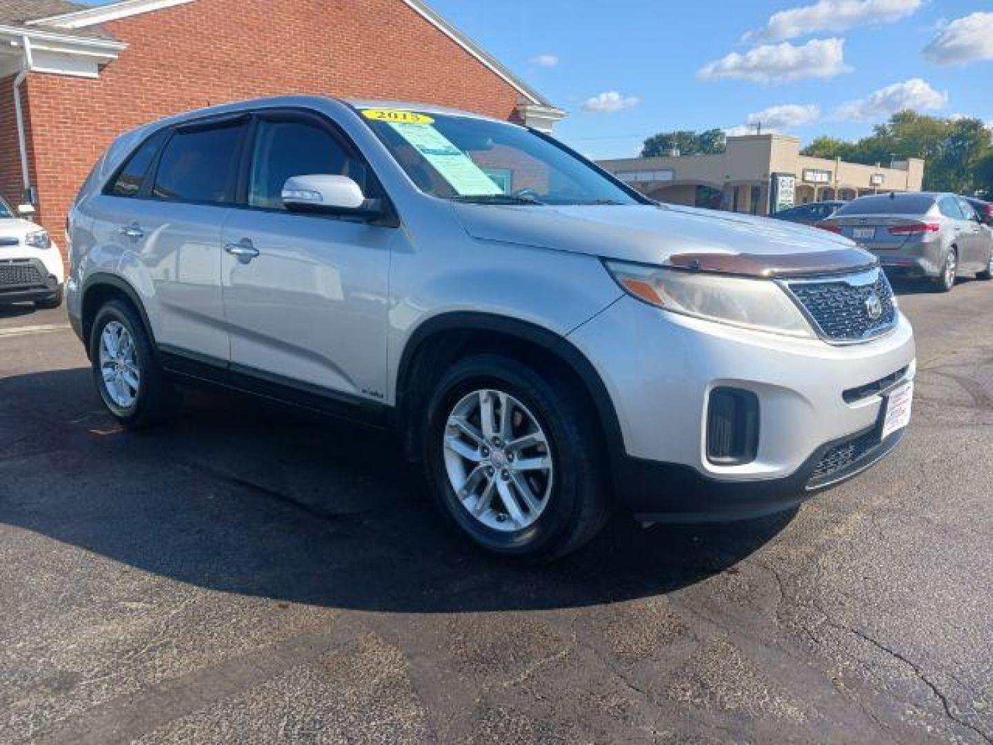 2015 Bright Silver Kia Sorento LX AWD (5XYKTCA66FG) with an 2.4L L4 DOHC 16V engine, 6-Speed Automatic transmission, located at 1230 East Main St, Xenia, OH, 45385, (937) 908-9800, 39.688026, -83.910172 - Photo#0