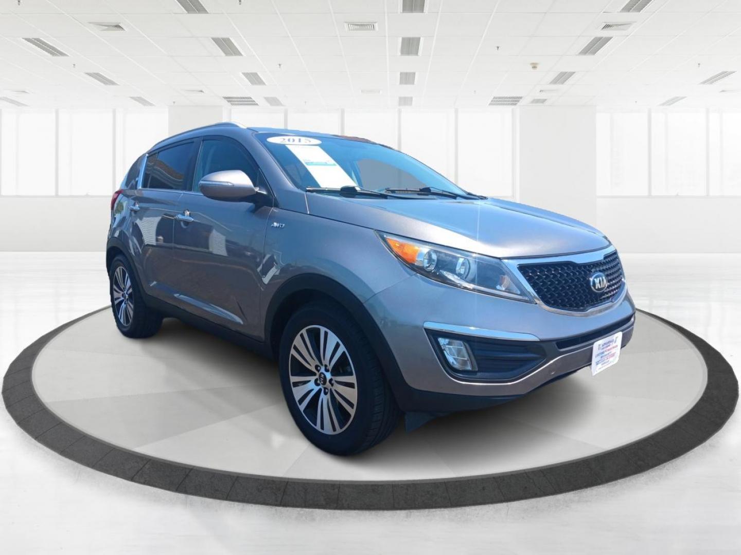 2015 Mineral Silver Kia Sportage EX AWD (KNDPCCAC0F7) with an 2.4L V6 DOHC 24V engine, 6-Speed Automatic transmission, located at 1099 N County Rd 25A , Troy, OH, 45373, (937) 908-9800, 40.057079, -84.212883 - Photo#0