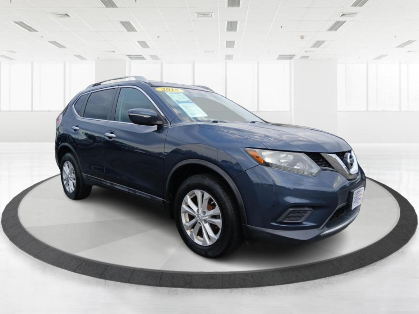 2015 Arctic Blue Metallic Nissan Rogue S AWD (5N1AT2MV6FC) with an 2.5L L4 DOHC 16V engine, Continuously Variable Transmission transmission, located at 880 E. National Road, Vandalia, OH, 45377, (937) 908-9800, 39.891918, -84.183594 - Photo#0