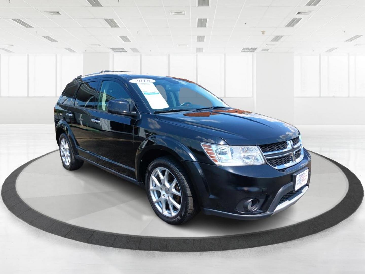 2016 Pitch Black Clear Coat Dodge Journey (3C4PDDFG6GT) with an 3.6L V6 DOHC 24V engine, 6-Speed Automatic transmission, located at 880 E. National Road, Vandalia, OH, 45377, (937) 908-9800, 39.891918, -84.183594 - Photo#0