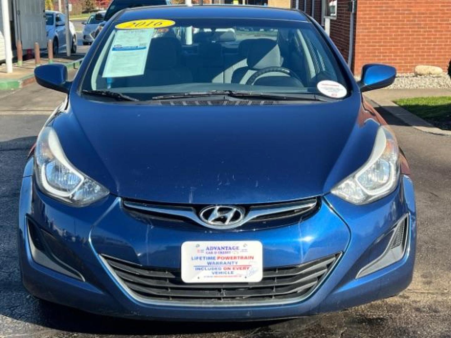 2016 Blue Hyundai Elantra SE 6AT (5NPDH4AE8GH) with an 1.8L L4 DOHC 16V engine, 6-Speed Automatic transmission, located at 401 Woodman Dr, Riverside, OH, 45431, (937) 908-9800, 39.760899, -84.123421 - Photo#1