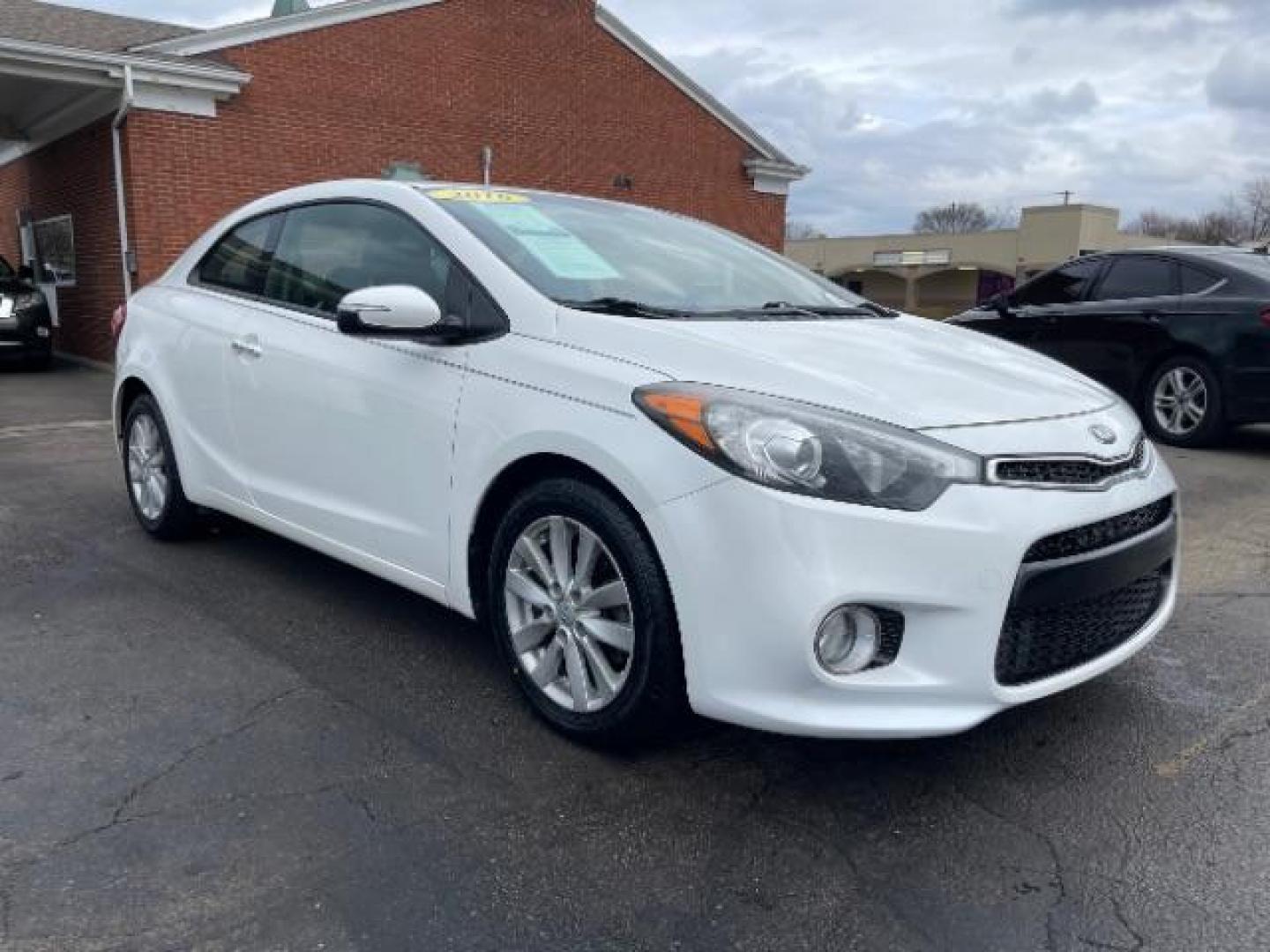 2016 Snow White Pearl Kia Forte Koup EX (KNAFX6A87G5) with an 2.0L L4 DOHC 16V engine, 6-Speed Automatic transmission, located at 4508 South Dixie Dr, Moraine, OH, 45439, (937) 908-9800, 39.689976, -84.218452 - Photo#0