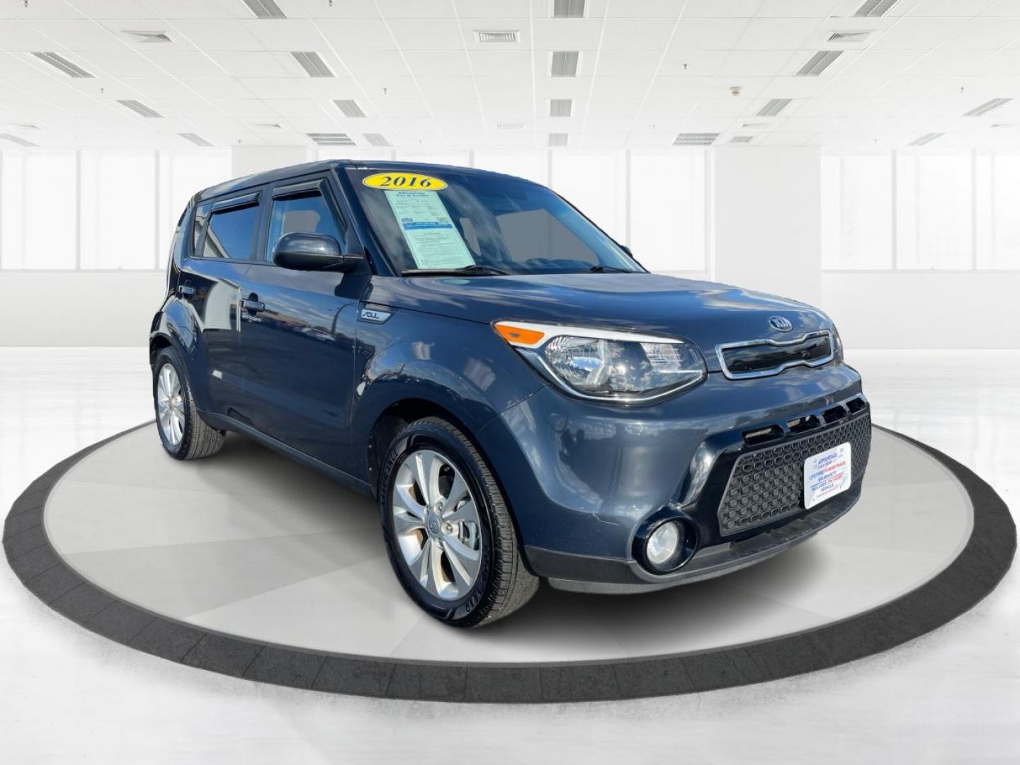 2016 Fathom Blue Kia Soul + (KNDJP3A58G7) with an 2.0L L4 DOHC 16V engine, 6A transmission, located at 4508 South Dixie Dr, Moraine, OH, 45439, (937) 908-9800, 39.689976, -84.218452 - Photo#0