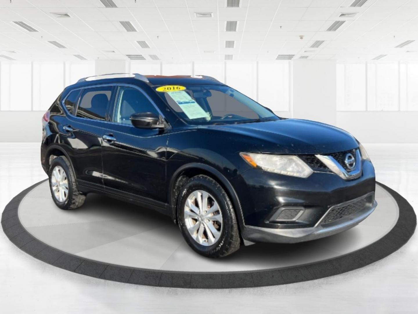 2016 Magnetic Black Nissan Rogue S 2WD (KNMAT2MT6GP) with an 2.5L L4 DOHC 16V engine, CVT transmission, located at 1230 East Main St, Xenia, OH, 45385, (937) 908-9800, 39.688026, -83.910172 - Photo#0