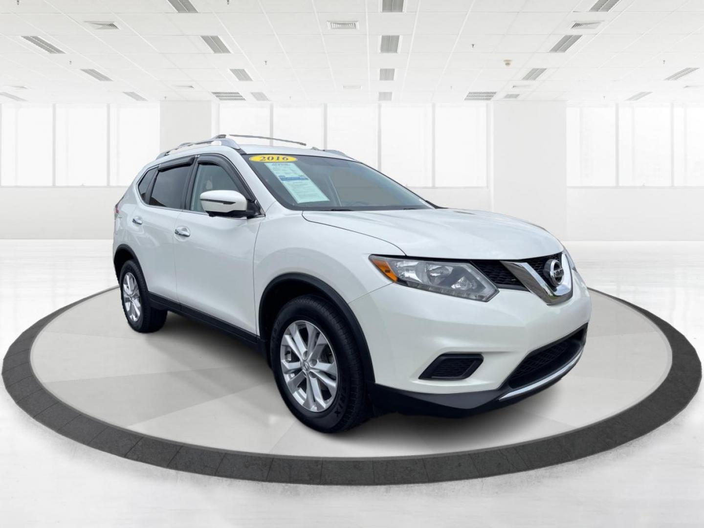 2016 Pearl White Nissan Rogue SV AWD (KNMAT2MV7GP) with an 2.5L L4 DOHC 16V engine, Continuously Variable Transmission transmission, located at 880 E. National Road, Vandalia, OH, 45377, (937) 908-9800, 39.891918, -84.183594 - Photo#0