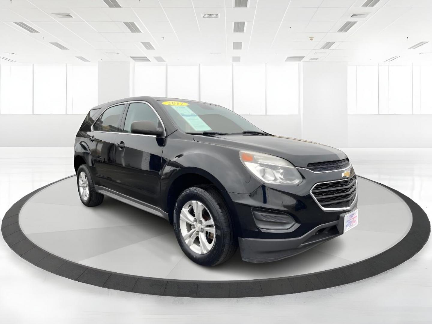 2017 Black Chevrolet Equinox LS 2WD (2GNALBEK2H1) with an 2.4L L4 DOHC 16V FFV engine, 6-Speed Automatic transmission, located at 401 Woodman Dr, Riverside, OH, 45431, (937) 908-9800, 39.760899, -84.123421 - Photo#0