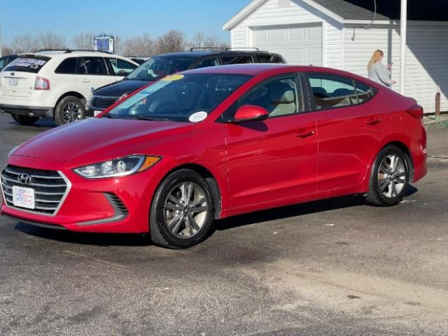 2017 Red Hyundai Elantra SE (5NPD84LF1HH) , Auto transmission, located at 4508 South Dixie Dr, Moraine, OH, 45439, (937) 908-9800, 39.689976, -84.218452 - Photo#1