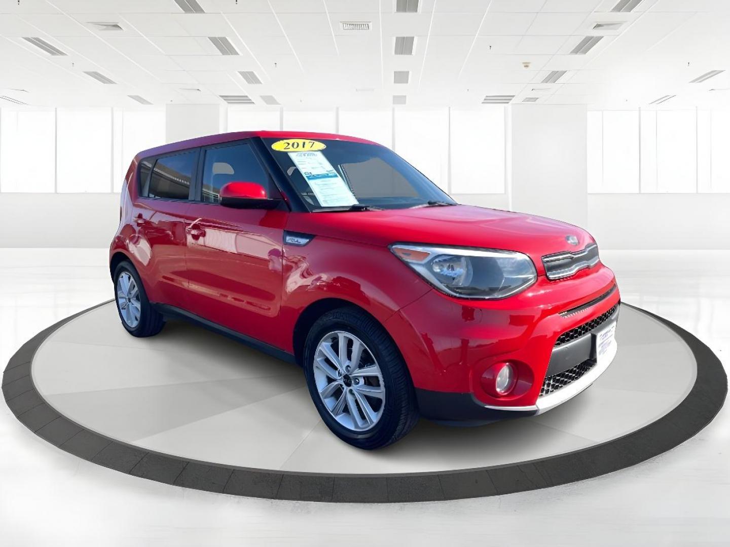 2017 Inferno Red Kia Soul + (KNDJP3A55H7) with an 2.0L L4 DOHC 16V engine, 6-Speed Automatic transmission, located at 1230 East Main St, Xenia, OH, 45385, (937) 908-9800, 39.688026, -83.910172 - Photo#0