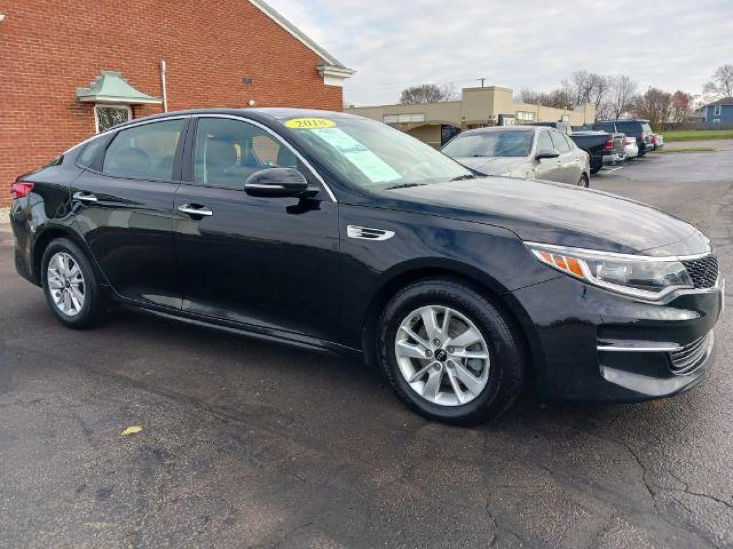 2018 Aurora Black Pearl Kia Optima LX (5XXGT4L36JG) with an 2.4L L4 DOHC 16V engine, 6-Speed Automatic transmission, located at 1184 Kauffman Ave, Fairborn, OH, 45324, (937) 908-9800, 39.807072, -84.030914 - Photo#0